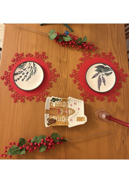 Kar Tanesi Desenli 2'li Amerikan Servis Supla Yılbaşı Özel Konsept 38MM modelleri