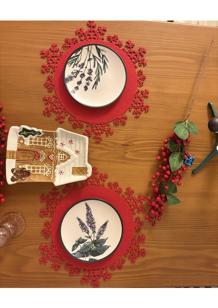 Kar Tanesi Desenli 2'li Amerikan Servis Supla Yılbaşı Özel Konsept 38MM indirimleri