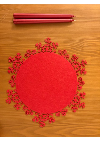 Kar Tanesi Desenli 2'li Amerikan Servis Supla Yılbaşı Özel Konsept 38MM