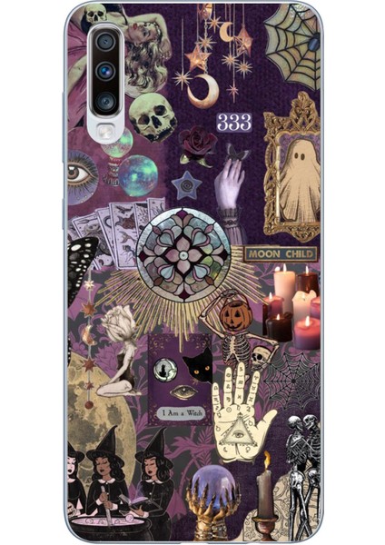 Samsung Galaxy A30S - A50 Uyumlu Hallowen Cadılar Astroloji Baskılı Silikon Kılıf