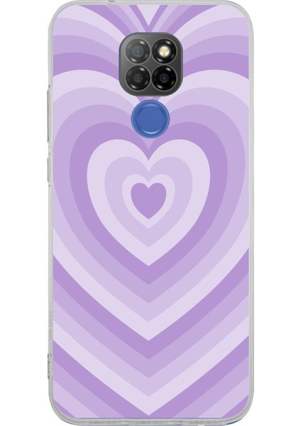 General Mobile Gm 20 Uyumlu Mor Kalp Dalgalar Tasarımlı Baskılı Silikon Kılıf
