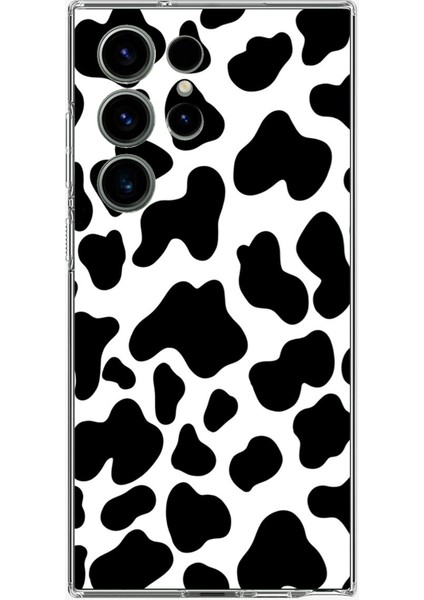 Samsung Galaxy S24 Ultra Uyumlu Inek Desenli Tasarımlı Baskılı Silikon Kılıf