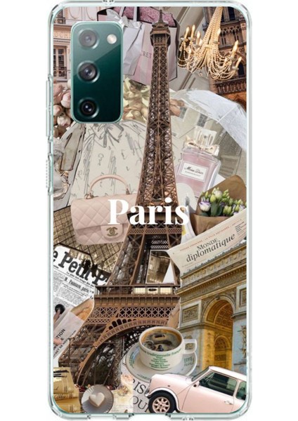 Samsung Galaxy S20 Fe Uyumlu Paris Kolaj Baskılı Silikon Kılıf