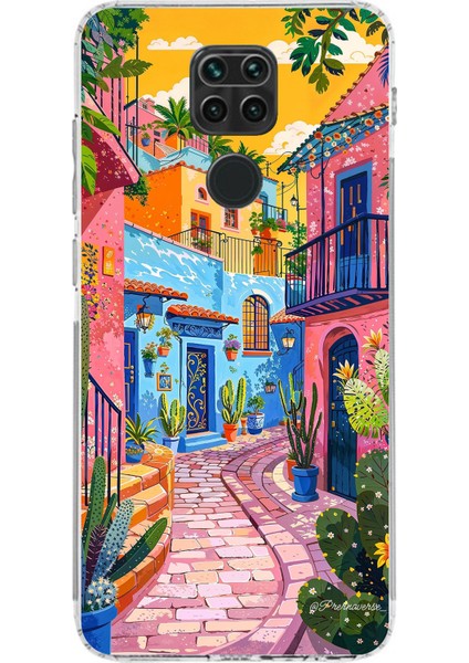 Redmi Note 9 Uyumlu Renkli Sanat Sokak Silikon Kılıf