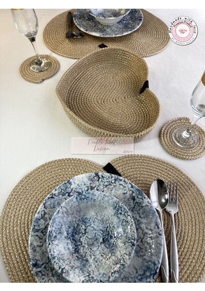 Kalpli Sevgililere Özel Amerikan Servis Takım Aşk Sevgililer Günü Hediyelik