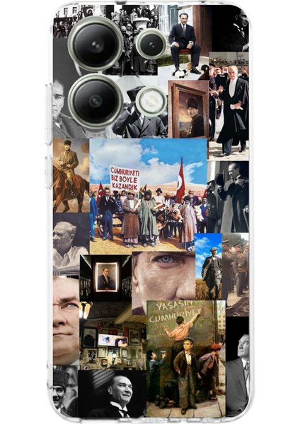 Redmi Note 13 4g Uyumlu Atatürk Cumhuriyet Baskılı Silikon Kılıf