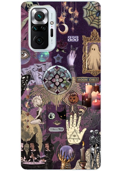 Redmi Note 10 Pro Uyumlu Hallowen Cadılar Astroloji Baskılı Silikon Kılıf