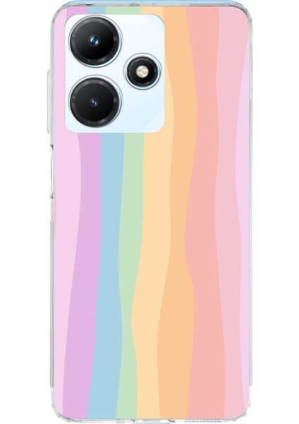 Infinix Hot 30I Uyumlu Gökkuşağı Rengarenk Baskılı Silikon Kılıf