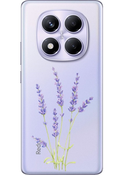 Redmi Note 14 Pro Plus 5g Uyumlu Lavanta Çiçek Tasarımlı Baskılı Silikon Kılıf