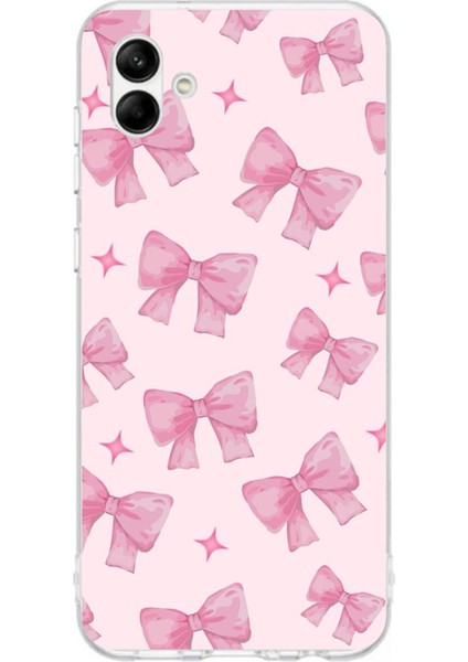 Samsung Galaxy A06 Uyumlu Pembe Fiyonklar Baskılı Silikon Kılıf