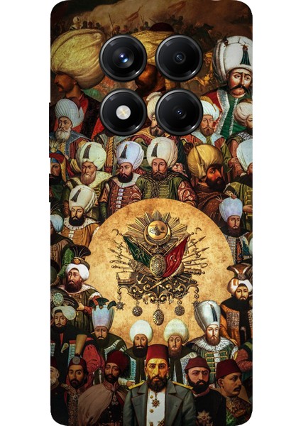 Redmi Note 14 Pro 5g Uyumlu Osmanlı Padişahları Baskılı Silikon Kılıf