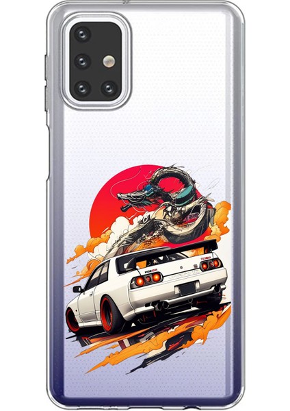 Samsung Galaxy M31S Uyumlu Gtr Güneş Ejderha Tasarımlı Baskılı Silikon Kılıf