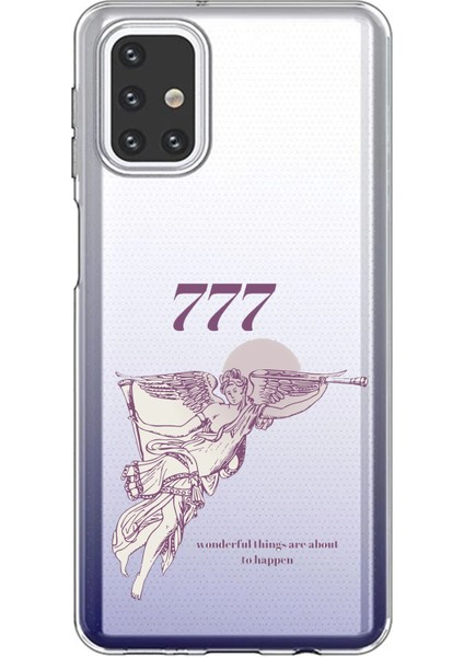 Samsung Galaxy M31S Uyumlu 777 Melek Tasarımlı Baskılı Silikon Kılıf