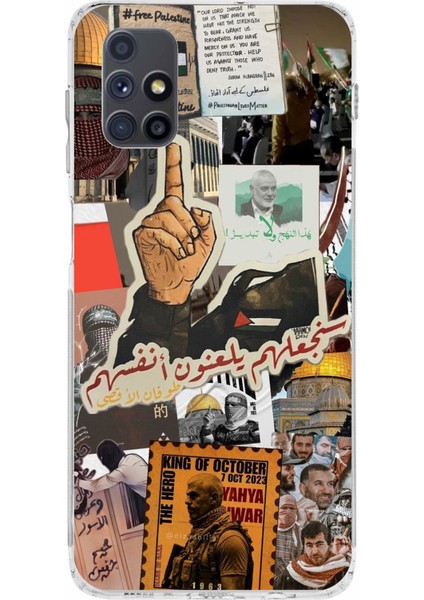 Samsung Galaxy M51 Uyumlu Filistin Özgürlük Baskılı Silikon Kılıf