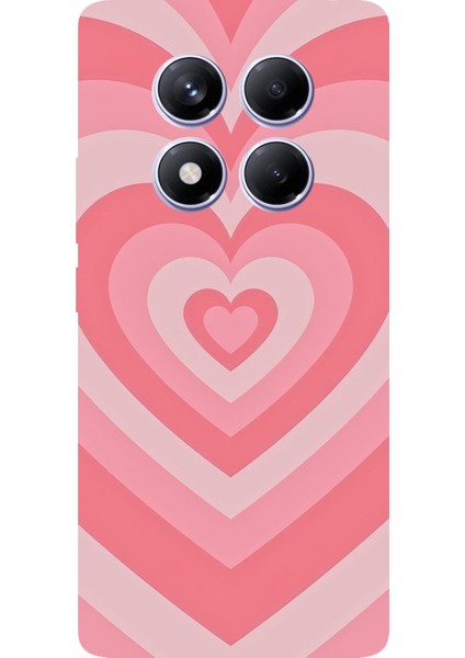 Redmi Note 14 Pro Plus 5g Uyumlu Pembe Kalpler Baskılı Silikon Kılıf