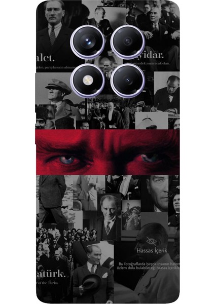 Redmi Note 14 Pro Plus 5g Uyumlu Atatürk Gözler Tasarım Baskılı Silikon Kılıf