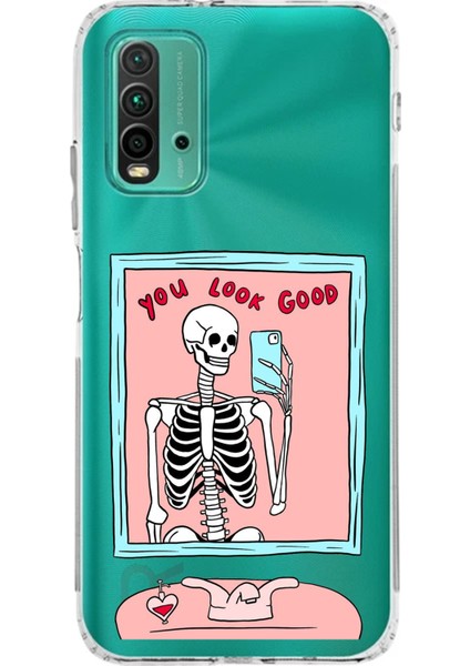 Redmi 9t - Poco M3 Uyumlu You Look Good Iskelet Tasarımlı Baskılı Silikon Kılıf