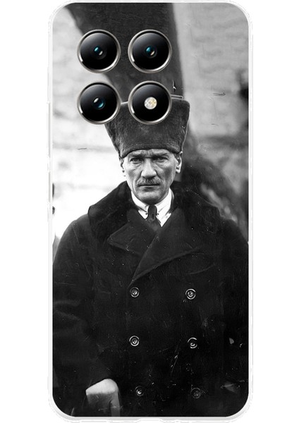 Xiaomi Mi 14T Uyumlu Mustafa Kemal Atatürk Portre Baskılı Silikon Kılıf