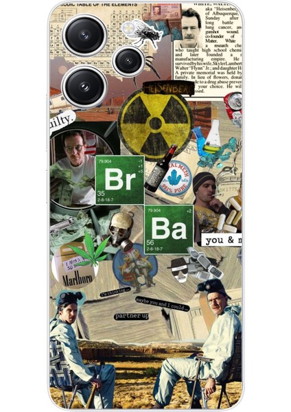 Redmi 12 Uyumlu Breaking Bad Kolaj Baskılı Silikon Kılıf