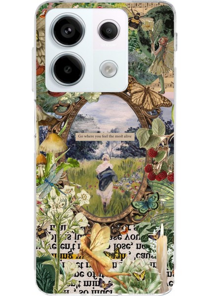 Redmi Note 13 Pro 5g Uyumlu Yeşil Doğa Baskılı Silikon Kılıf