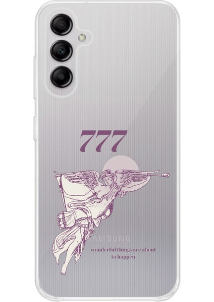 Samsung Galaxy A14 Uyumlu 777 Melek Tasarımlı Baskılı Silikon Kılıf