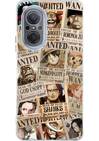 Huawei Nova 9 Se Uyumlu One Piece Gazete Tasarımlı Baskılı Silikon Kılıf