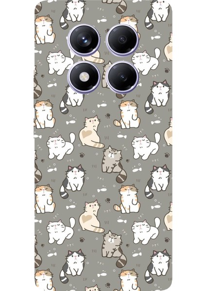 Redmi Note 14 Pro Plus 5g Uyumlu Minik Sevimli Kediler Baskılı Silikon Kılıf