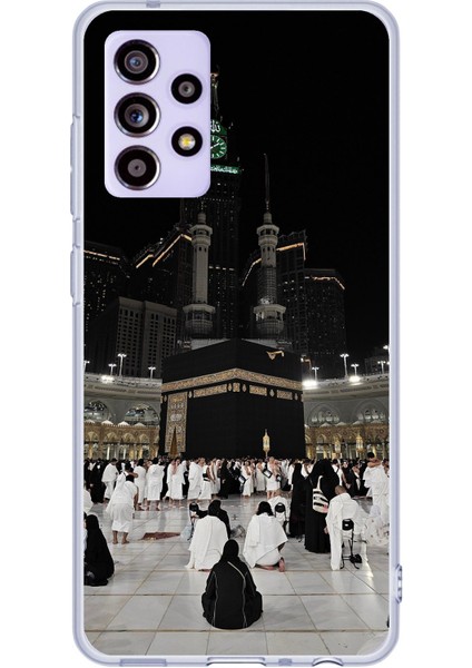 Samsung Galaxy A52 - A52S Uyumlu Kabe Umre Baskılı Silikon Kılıf