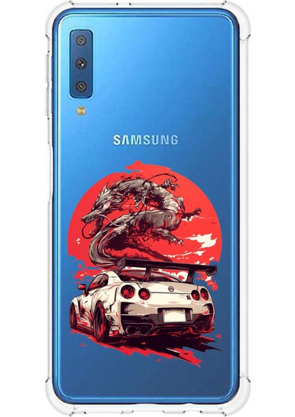 Samsung Galaxy A7 2018 Uyumlu Gtr Ejderha Tasarımlı Baskılı Silikon Kılıf