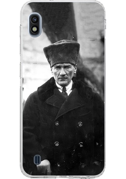 Samsung Galaxy J8 - A6 Plus Uyumlu Mustafa Kemal Atatürk Portre Baskılı Silikon Kılıf