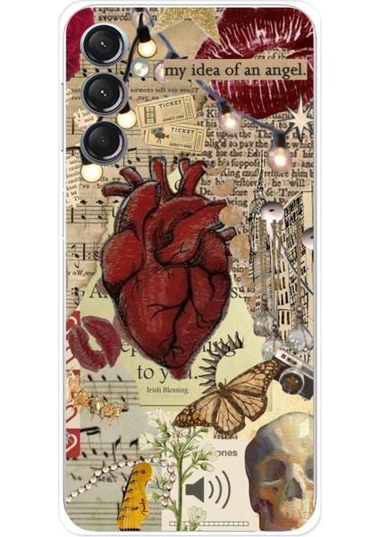 Samsung Galaxy A24 Uyumlu Vampire Diaries Vintage Baskılı Silikon Kılıf