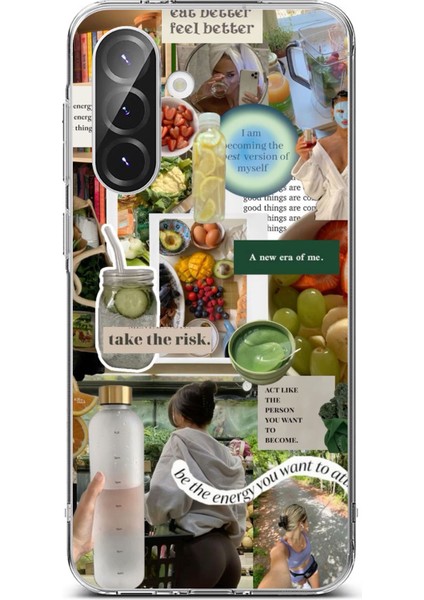 Samsung Galaxy A36 Uyumlu Sağlıklı Yaşam Diyet Motivasyon Baskılı Silikon Kılıf
