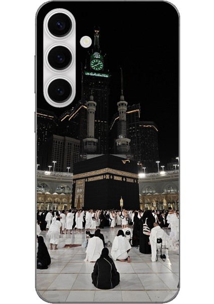 Galaxy S24 Fe Uyumlu Kabe Umre Baskılı Silikon Kılıf