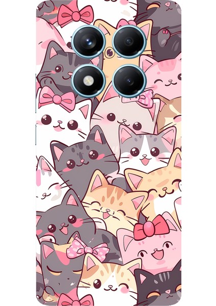 Redmi Note 14 Pro 4g Uyumlu Sevimli Kediler Baskılı Silikon Kılıf
