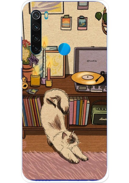 Redmi Note 8 Uyumlu Nostaljik Köpek Tasarımlı Baskılı Silikon Kılıf