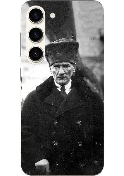 Samsung Galaxy S23 Uyumlu Mustafa Kemal Atatürk Portre Baskılı Silikon Kılıf