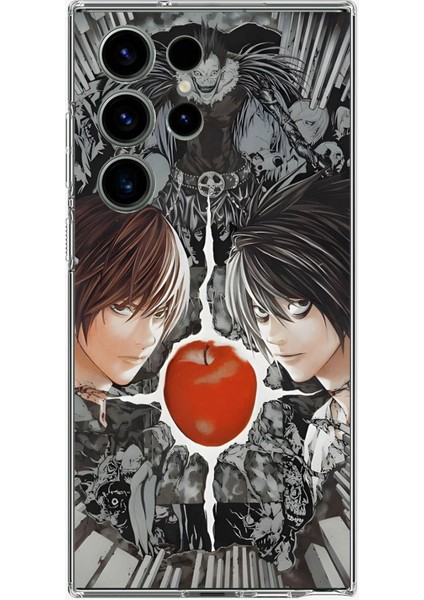 Samsung Galaxy S23 Ultra Uyumlu Death Note Kapak Tasarımlı Baskılı Silikon Kılıf