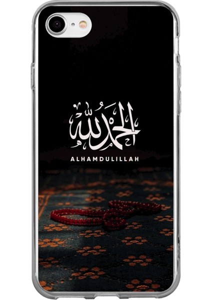 iPhone 6 - 6s Uyumlu Elhamdülillah Tesbih Baskılı Silikon Kılıf