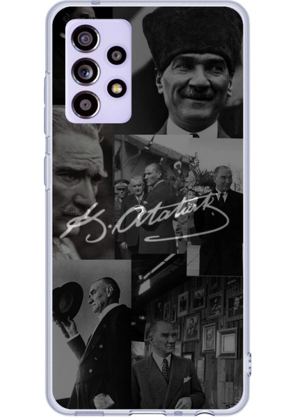 Samsung Galaxy A52 - A52S Uyumlu Kemal Atatürk Imza Baskılı Silikon Kılıf