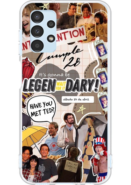 Samsung Galaxy A13 Uyumlu Retro Gazete How I Met Your Mother Tasarımlı Baskılı Silikon Kılıf