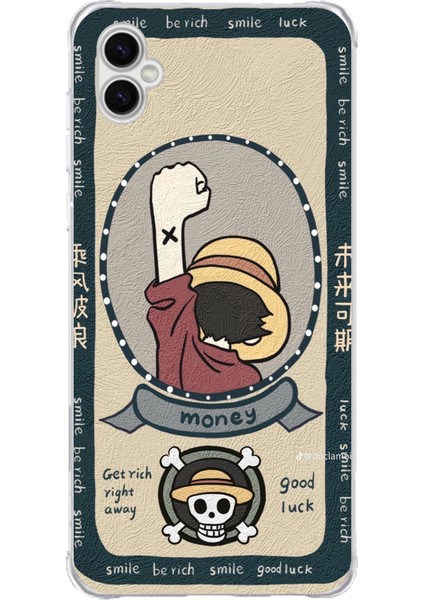 Samsung Galaxy A04 Uyumlu One Piece Dolar Baskılı Silikon Kılıf