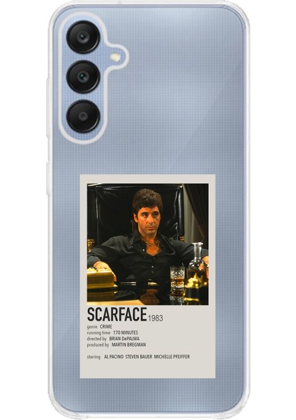Samsung Galaxy A25 Uyumlu Scarface Mini Poster Tasarımlı Baskılı Silikon Kılıf