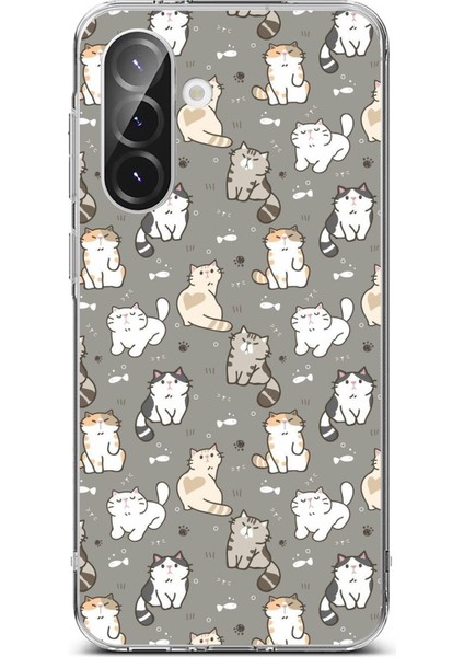 Samsung Galaxy A36 Uyumlu Minik Sevimli Kediler Baskılı Silikon Kılıf