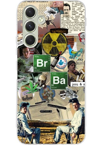 Samsung Galaxy A15 Uyumlu Breaking Bad Kolaj Baskılı Silikon Kılıf