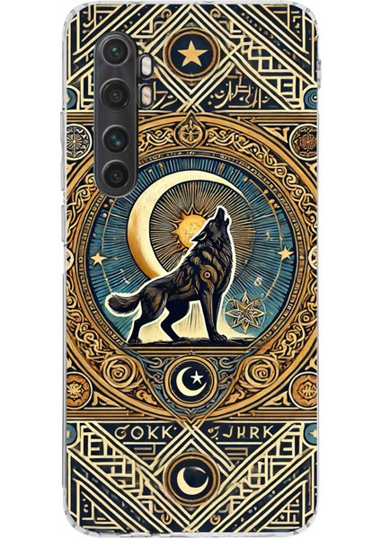 Mi Note 10 Lite Uyumlu Yalnız Kurt Göktürk Baskılı Silikon Kılıf
