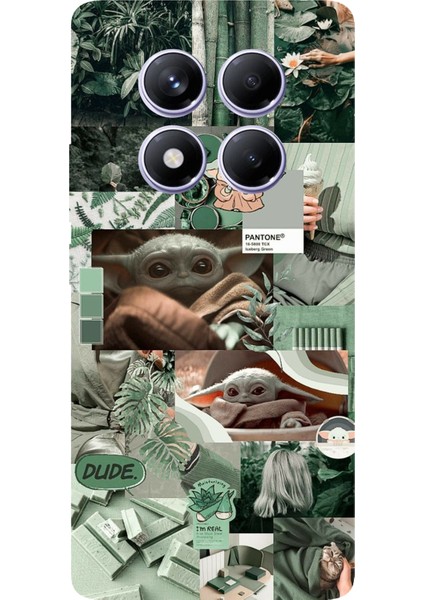 Redmi Note 14 Pro Plus 5g Uyumlu Yoda Kolaj Baskılı Silikon Kılıf