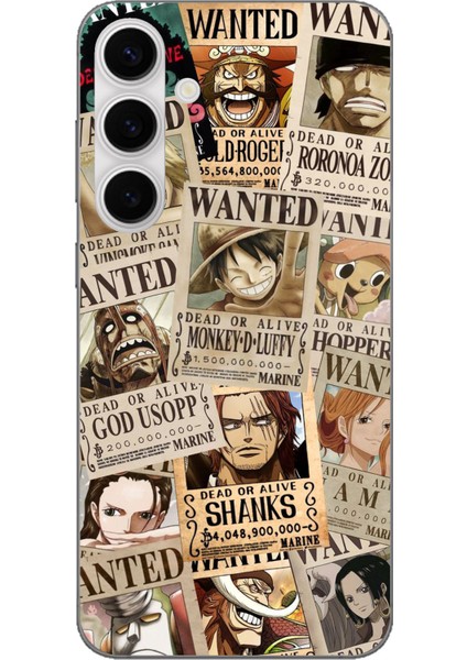 Galaxy S24 Fe Uyumlu One Piece Gazete Tasarımlı Baskılı Silikon Kılıf