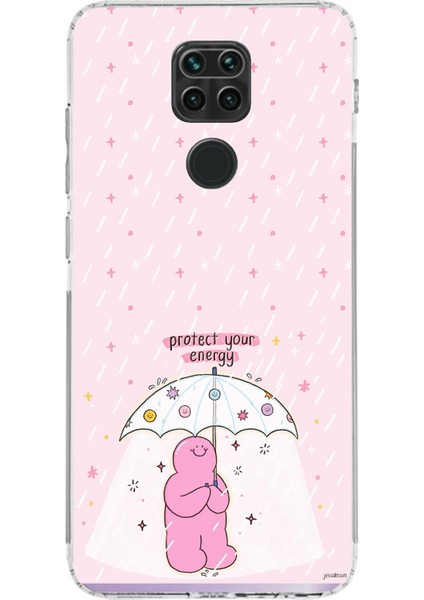 Redmi Note 9 Uyumlu Protect Your Energy Tasarımlı Baskılı Silikon Kılıf