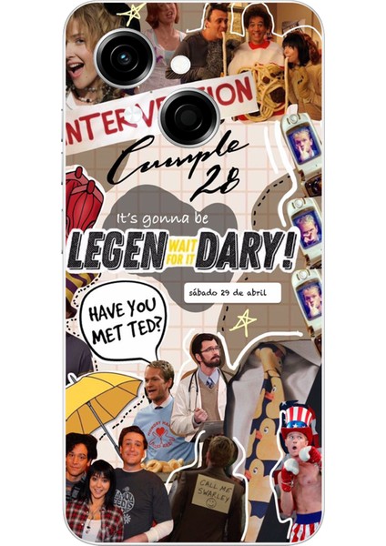Tecno Spark Go 1 Uyumlu Retro Gazete How I Met Your Mother Tasarımlı Baskılı Silikon Kılıf