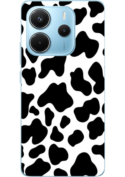 Redmi Note 14 4g Uyumlu Inek Desenli Tasarımlı Baskılı Silikon Kılıf